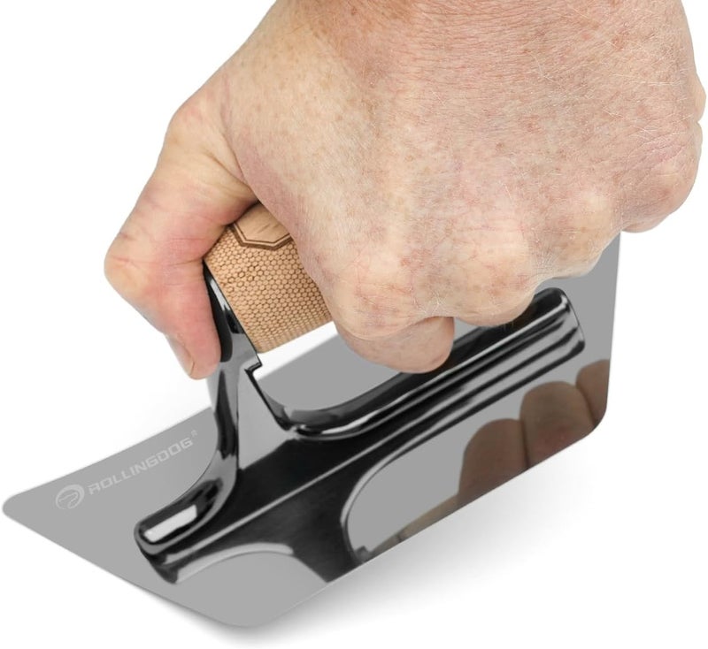 Rolling Dog Venetian Plaster Trowel 240mm x 130mm x 100mm - Mirror Polished 420 Stainless Steel Blade, Ergonomic Beech Handle for Decorative Finish and Polish - Image 4